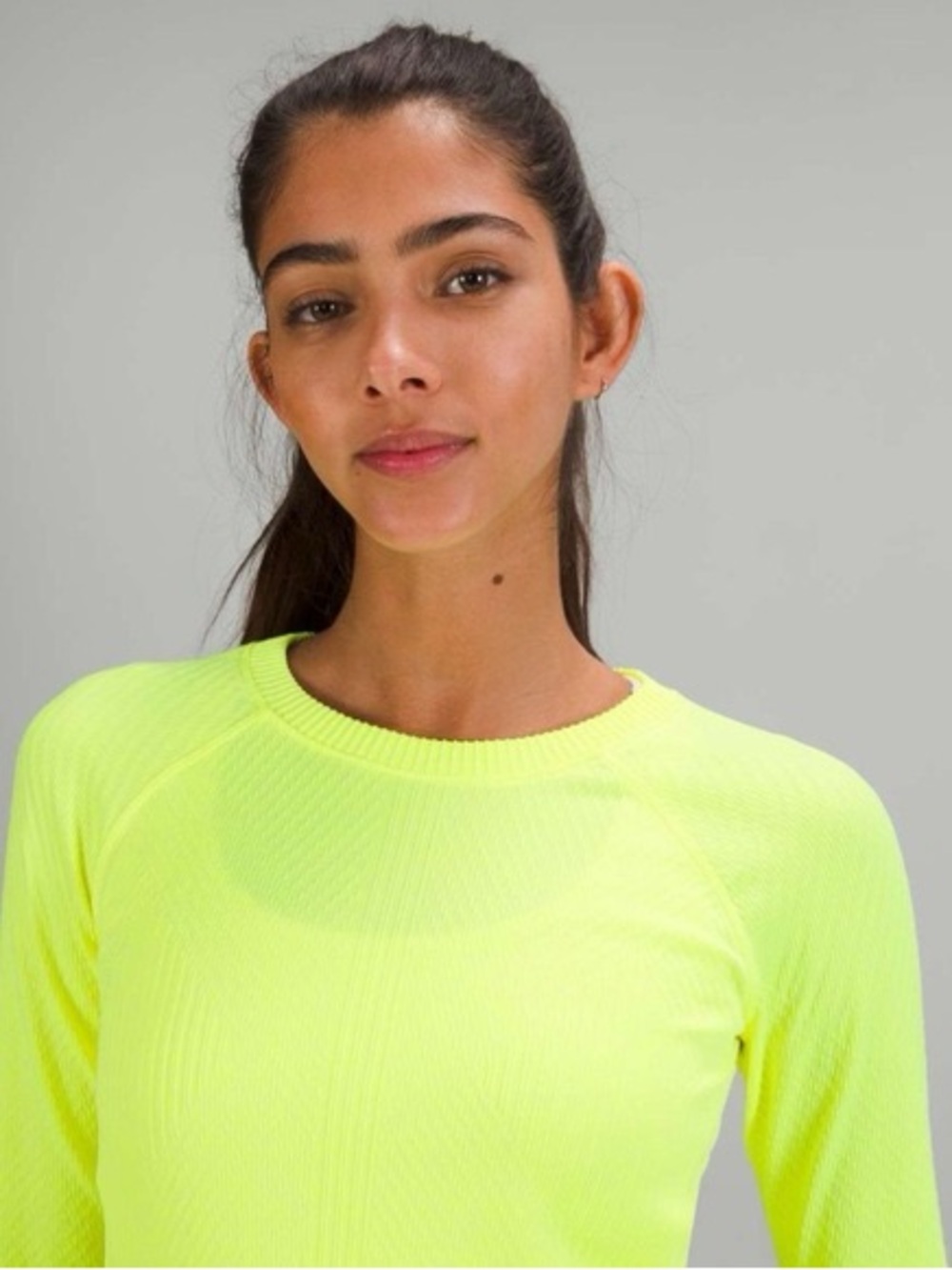 lululemon athletica Neon Yellow Textured Crew Sweater - Picture 4 of 8